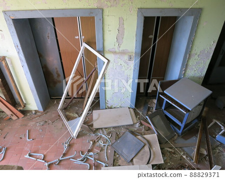 Chernobyl nuclear accident, apartment, elevator hall 88829371