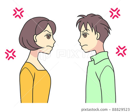 A young couple fighting with each other A young couple fighting with each other 88829523