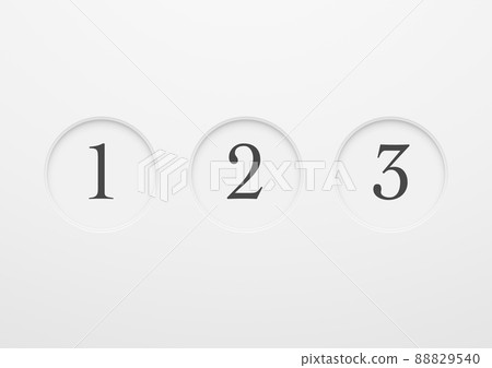 Round hole with a pop open, numbers 1 to 3 88829540