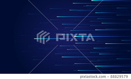 Dark blue digital lines and big data technology vector background 88829579