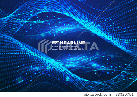 流動的粒子與粒子線科技空間感大數據背景 88829791