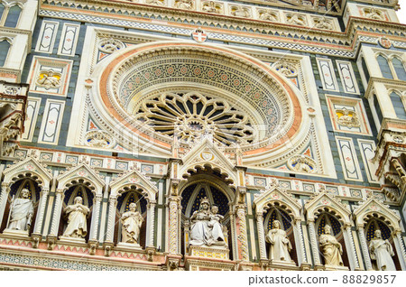 Front decoration of the Cathedral of Santa Maria del Fiore Front decoration of the Cathedral of Santa Maria del Fiore 88829857