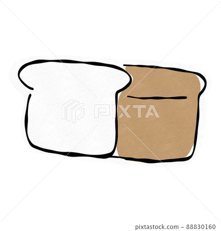 Hand-drawn illustration material of a loaf of bread Hand-drawn illustration material of a loaf of bread 88830160