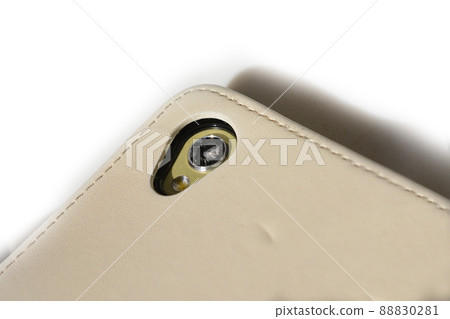 A broken smartphone camera. Smartphone camera lens. A broken smartphone camera. Smartphone camera lens. 88830281