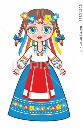Girl in ukrainian traditional costumes Girl in ukrainian traditional costumes 88831298