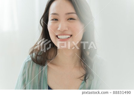 A woman enjoying a pleasant morning 88831490