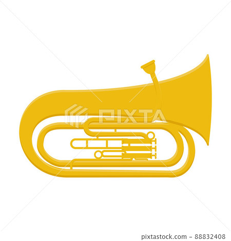 musical wind instruments tuba, color isolated vector illustration musical wind instruments tuba, color isolated vector illustration 88832408