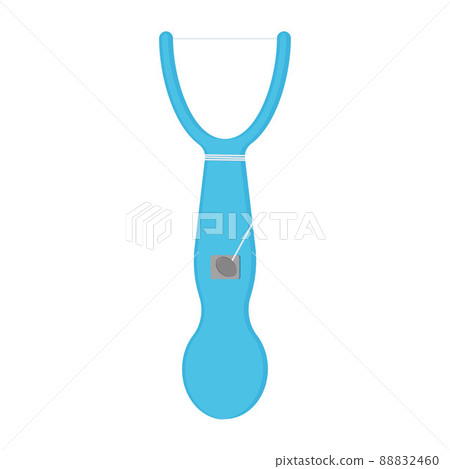 Medical device for flossing teeth, color isolated vector illustration 88832460