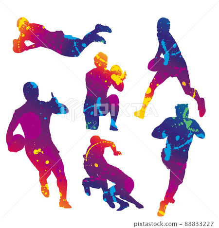 Rugby silhouette illustration 88833227