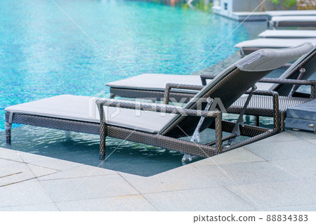 sunbed near swimming pool at the hotel sunbed near swimming pool at the hotel 88834383