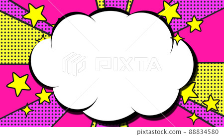 Pop background and cloud balloons (stars) 88834580