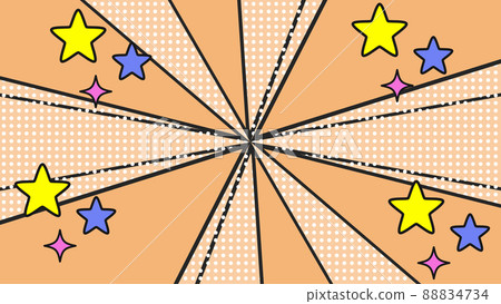Pop background and cloud balloons (stars) 88834734