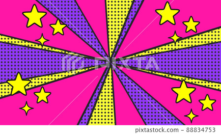 Pop background and cloud balloons (stars) 88834753