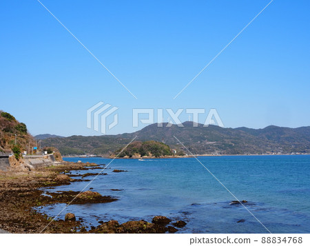 View of Murotsu Peninsula from National Highway 188 88834768