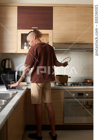 Young Man Working From Home Young Man Working From Home 88836085