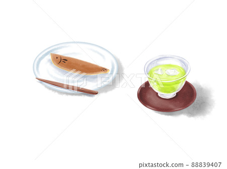 Wakaayu and cold tea without background Wakaayu and cold tea without background 88839407