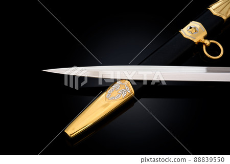 collectible silver dagger with scabbard on black collectible silver dagger with scabbard on black 88839550