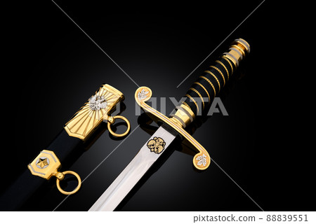 collectible silver dagger with scabbard on black collectible silver dagger with scabbard on black 88839551