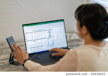 General affairs accounting office work sales office general office work staff spreadsheet graph General affairs accounting office work sales office general office work staff spreadsheet graph 88839835