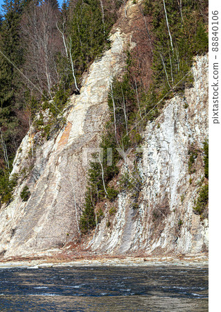 Nature of Western Ukraine. Mountains, rivers and forests. Shelter for war refugees. Departure from the occupied territories. War in Ukraine. 88840106