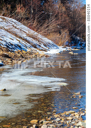 Nature of Western Ukraine. Mountains, rivers and forests. Shelter for war refugees. Departure from the occupied territories. War in Ukraine. 88840154