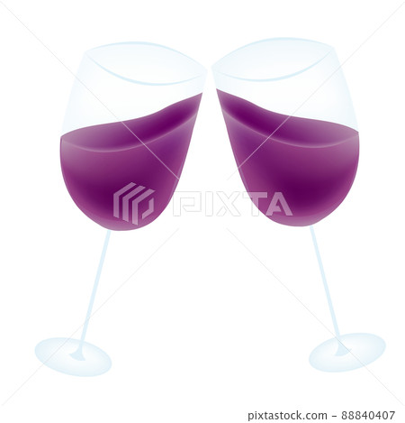 Illustration of wine in a glass - Stock Illustration [88840407] - PIXTA