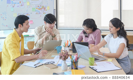 Startup people meeting on modern office. 88840634