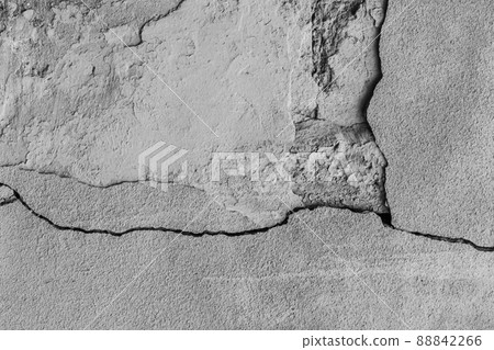 Old crack broken gray concrete wall damage background grey cracked texture Old crack broken gray concrete wall damage background grey cracked texture 88842266