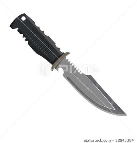 Hunting hatchet knife or combat dirk, vector icon Hunting hatchet knife or combat dirk, vector icon 88843394