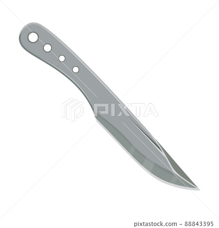 Solid steel hunting or military knife, vector icon - Stock Illustration ...