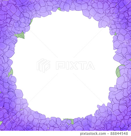 Background material_watercolor style_hydrangea 88844548