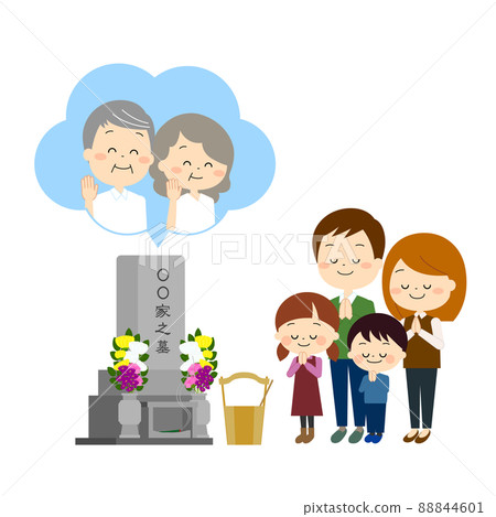 一家人探望爺爺奶奶的墳墓（秋/冬） 88844601