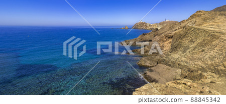 Columnar Jointing Structures Of Punta Baja, Las Sirenas Reef, Cabo de Gata-Nijar Natural Park, Spain Columnar Jointing Structures Of Punta Baja, Las Sirenas Reef, Cabo de Gata-Nijar Natural Park, Spain 88845342