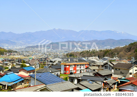 View of Mt. Asama from Bessho Onsen (Ueda City, Nagano Prefecture) [2022.4] 88846385