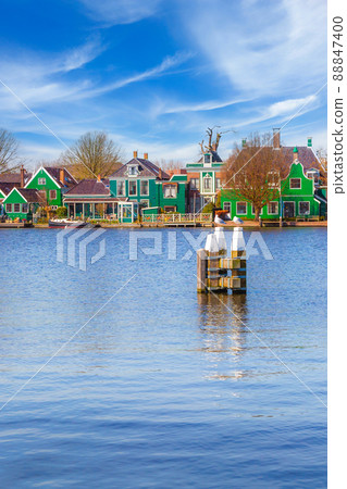 Dutch houses, Zaanse Schans in Netherlands 88847400