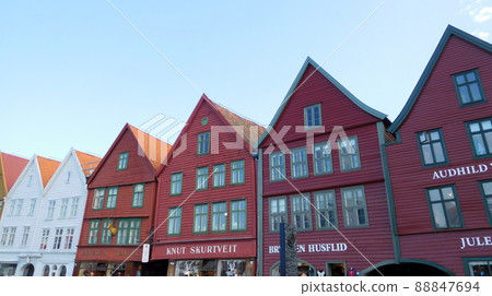 Norway Bergen Bryggen old building Norway Bergen Bryggen old building 88847694
