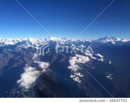 從風景優美的飛行中看到的喜馬拉雅山脈 [尼泊爾] 88847793