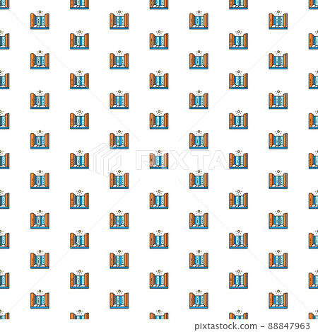 Vector waterfall landscape pattern with various icons. Symbol texture design. 88847963