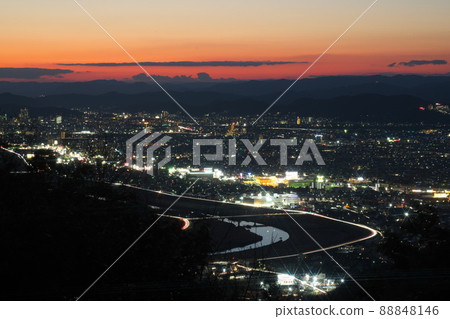 岡山縣岡山市 6 岡山市的岡山市夜景 88848146
