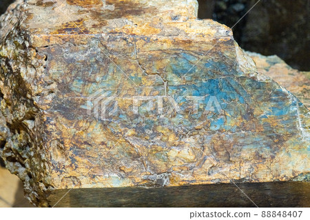 The mineral apatite. Close-up, background and texture of the mineral 88848407
