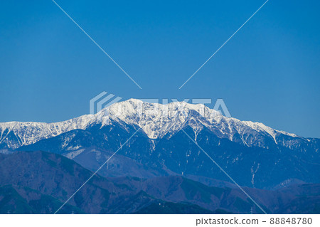 從駒根市看南阿爾卑斯山的雪山 88848780