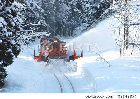 Tadami Line Uonuma Tanaka-Echigo Suhara JR East DD14-333 (Nagaoka) + DE10-1680 (Nagaoka) Special Snow 88848854