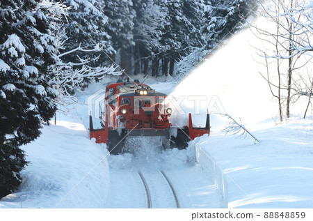 Tadami Line Uonuma Tanaka-Echigo Suhara JR East DD14-333 (Nagaoka) + DE10-1680 (Nagaoka) Special Snow 88848859