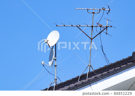 Detached TV antenna (Yagi antenna and parabolic antenna) 88851229