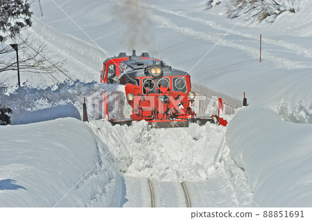 只見線入廣瀨-只見JE東日本DD14-333(長岡)+DE10-1680(長岡)特雪 只見線入廣瀨-只見JE東日本DD14-333(長岡)+DE10-1680(長岡)特雪 88851691