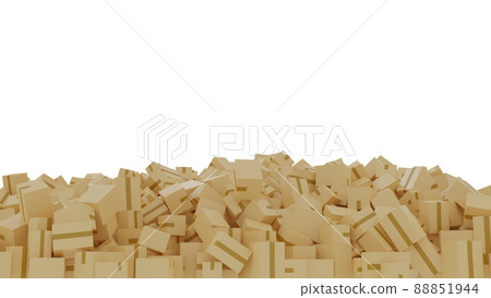 CG Many scattered cardboard boxes - Stock Illustration [88851944] - PIXTA