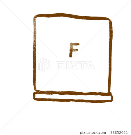 Interior furniter refridgerator plan top view element layout doodle drawing sketch 88852031