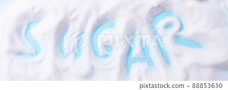 Sugar on blue background 88853630
