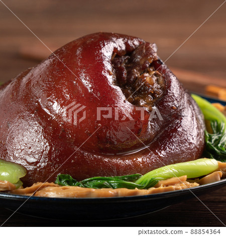 台灣 小吃 滷豬腳 腿庫 腳庫 蹄膀 紅燒蹄膀 紅燒豬腳 pork hock knuckle 豚足 88854364