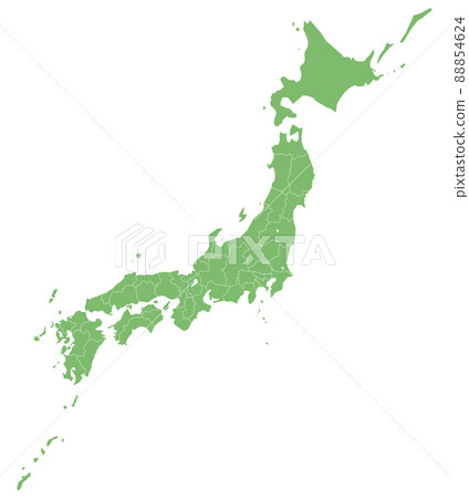 Map of Japan that can be divided 88854624